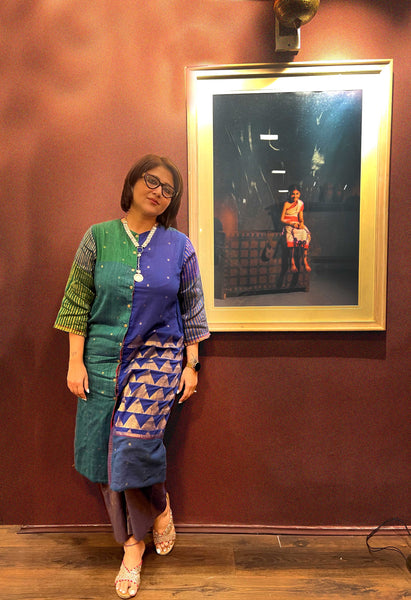 Swastika Mukherjee in our Paan Paata JHORNA jacket set