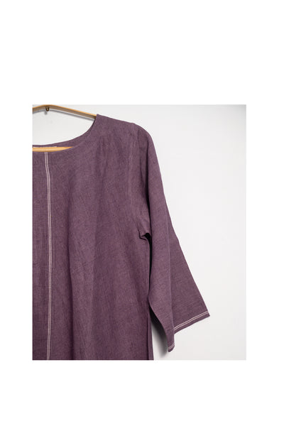 Amethyst classic dress in linen