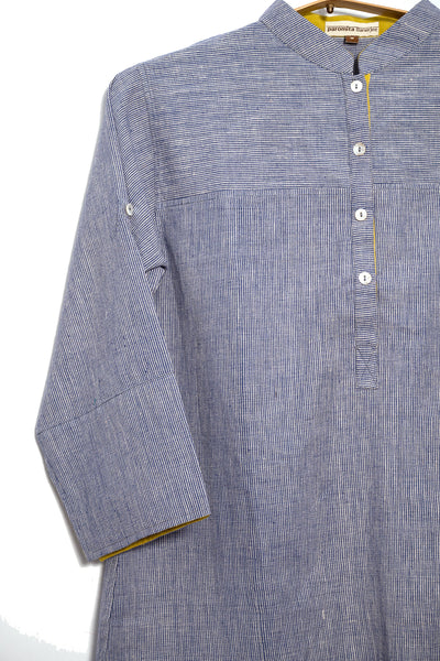 Texture shirt in indigo