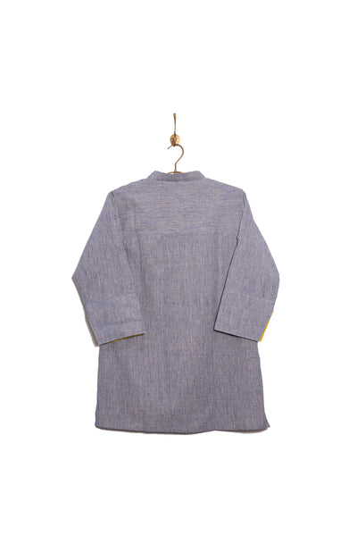 Texture shirt in indigo