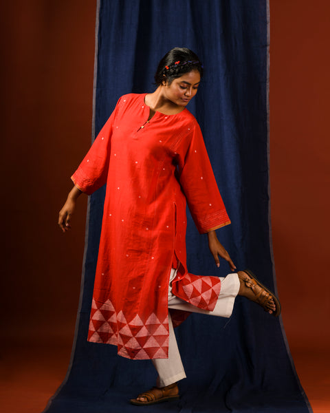 Jhorna jamdani kurta