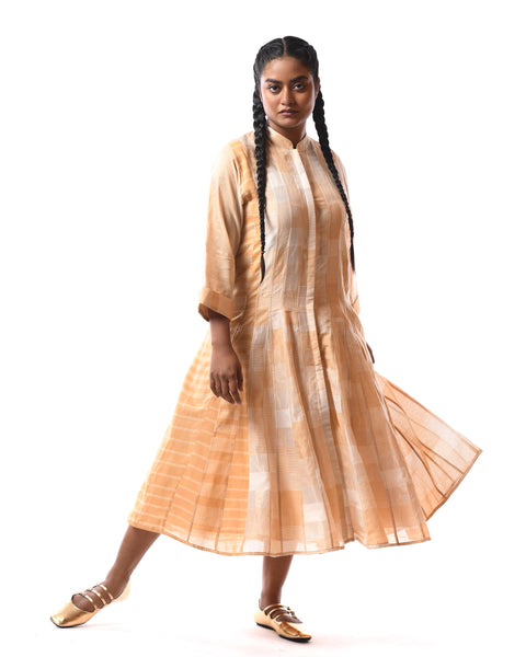 Kallidar gold striped dress
