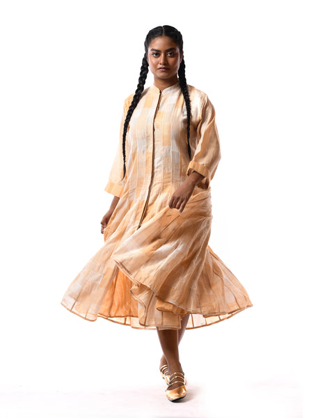 Kallidar gold striped dress