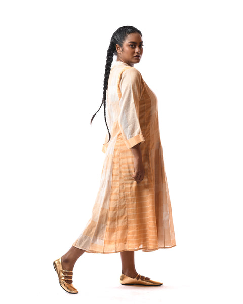 Kallidar gold striped dress