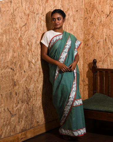 Shankha Padma saree / Panna