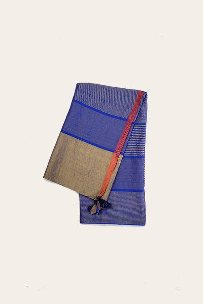 Rekha dupatta in woven gold stripes