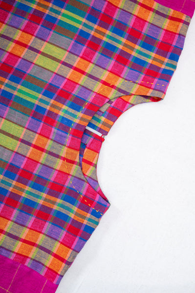 Freedom dress in multi checks