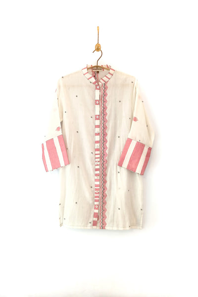 Jamdani ivory shirt