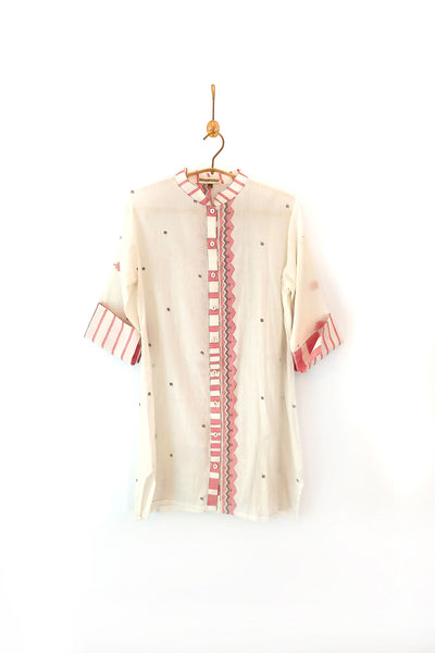 Jamdani ivory shirt