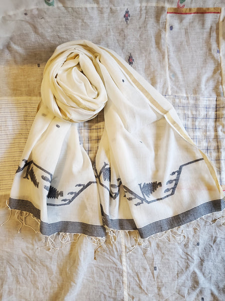 Gulmohar jamdani stole