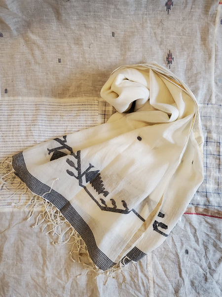Gulmohar jamdani stole