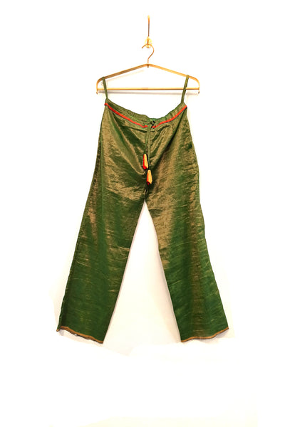 Woven-gold pants (Emerald)