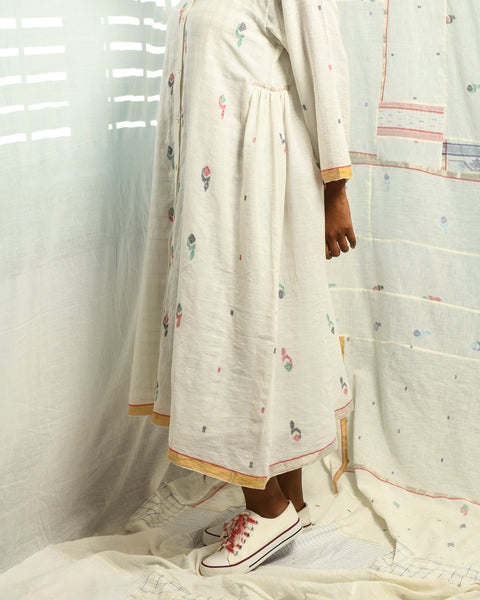 Bagan shirt dress in Jamdani