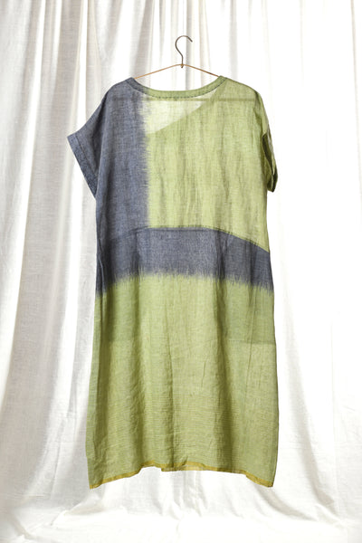 Ikat Free flow dress in linen