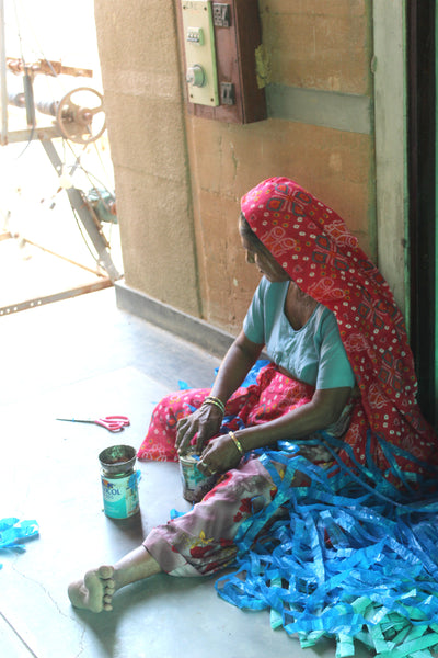 Silver Jhola tote