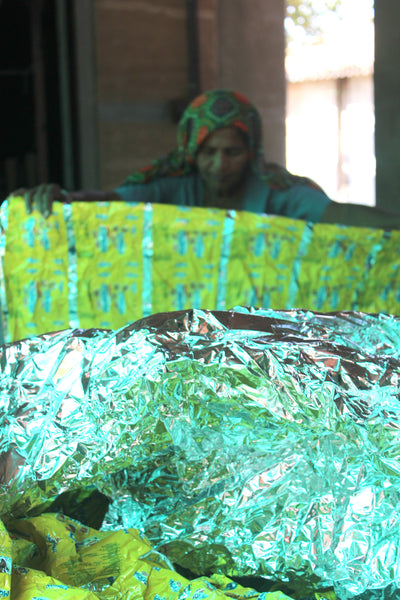Silver Jhola tote