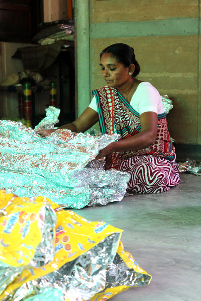 Silver Jhola tote