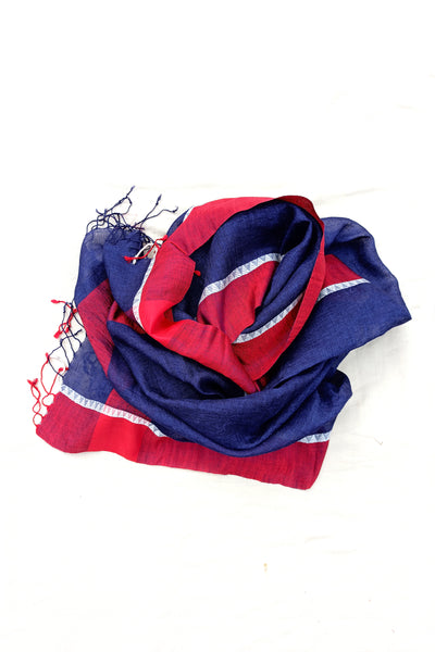 LAAL PAAR Linen Dupatta