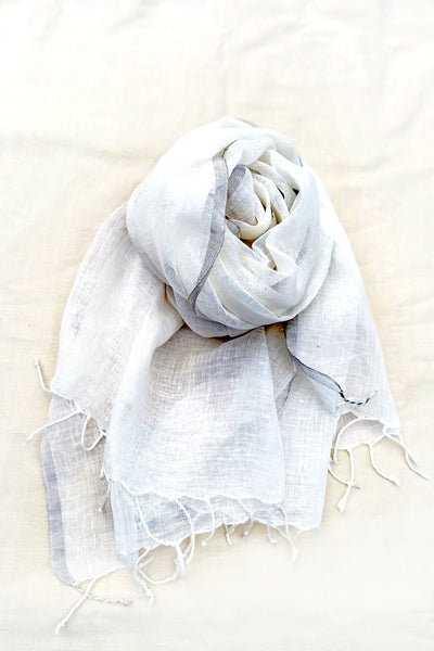 Classic white linen stole