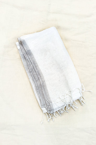 Classic white linen stole