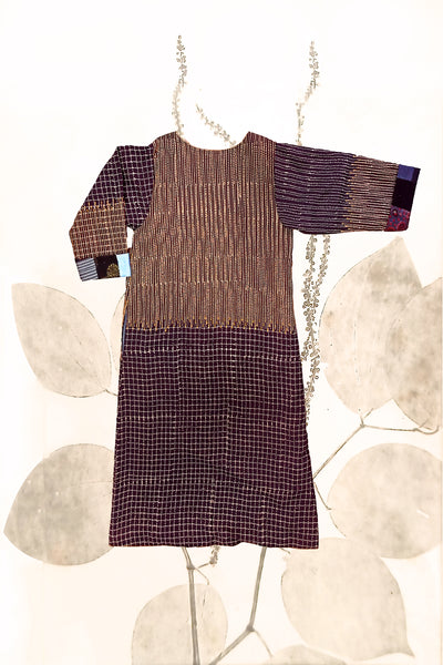 Silk Ajrakh cape