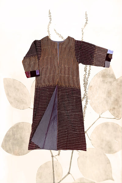Silk Ajrakh cape