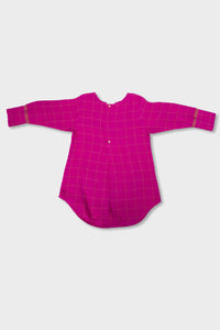 Kundan shirt in linen gold checks