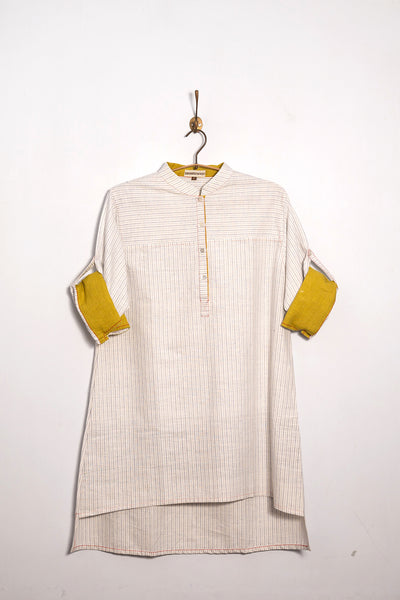 Handwoven pin-stripe shirt