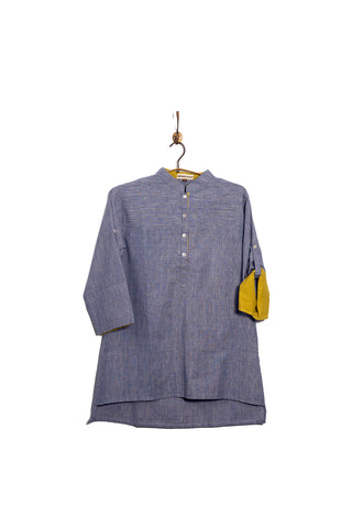 Texture shirt in indigo