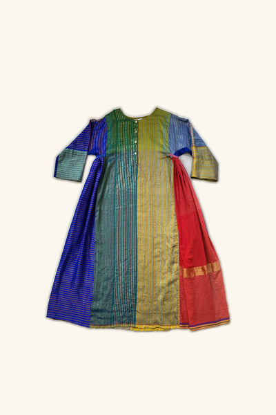 Anokhi dress in silk stripes