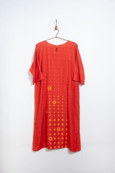 Sikka Buti jamdani dress in handwoven muslin