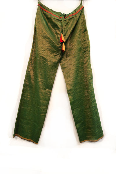 Woven-gold pants (Emerald)
