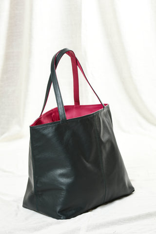 All Things Tote - Charcoal / Berry pink